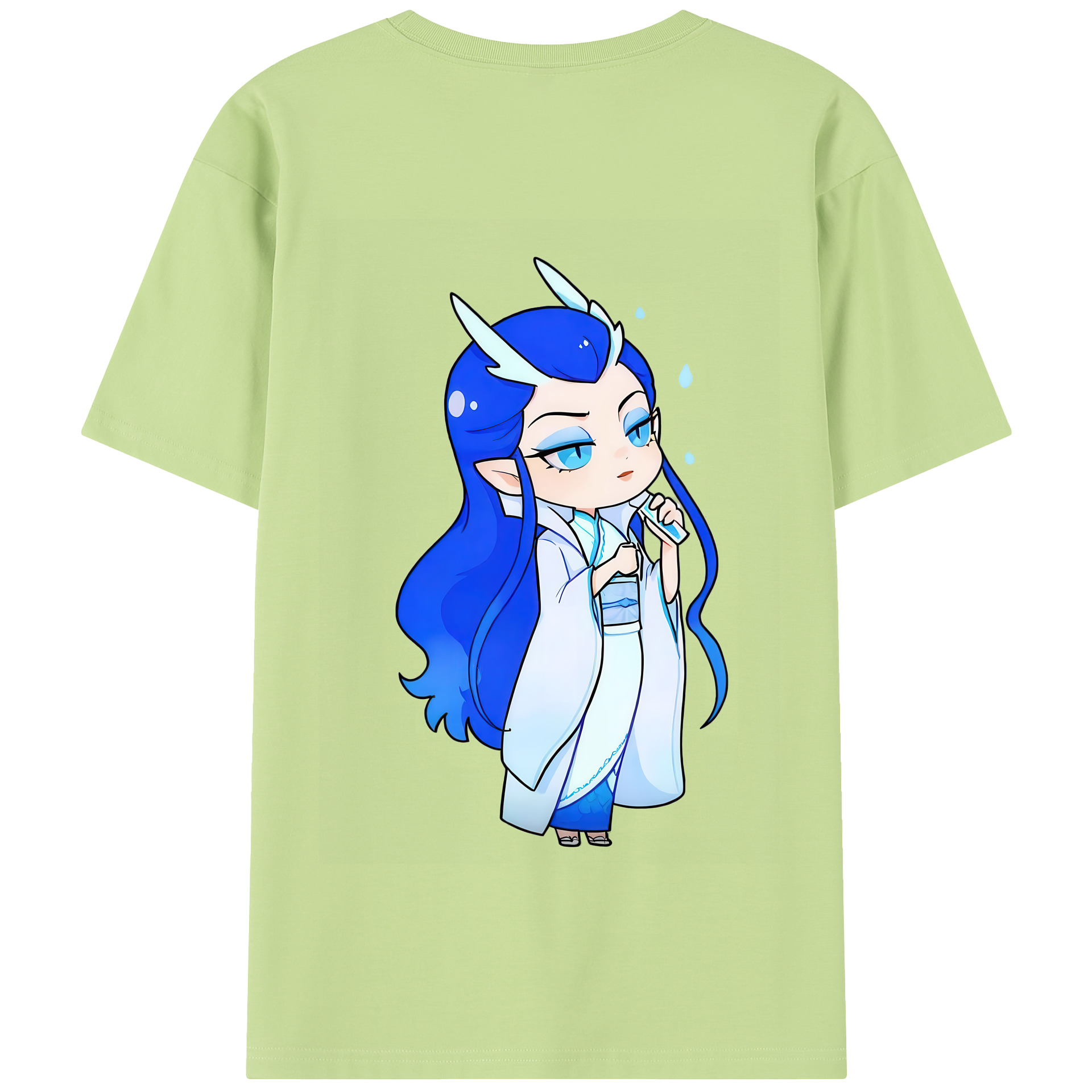 （画像用） Ne Zha 2 ナタ 魔童の大暴れ 綿100％半袖Tシャツ（背面プリント）